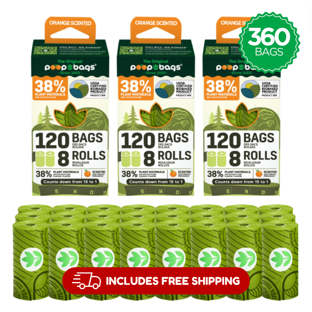 Countdown Rolls® Orange Scented Leash Roll Poop Bags