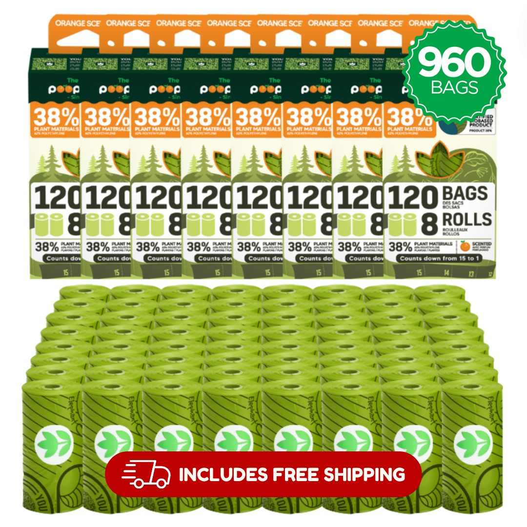 Countdown Rolls® Orange Scented Leash Roll Poop Bags