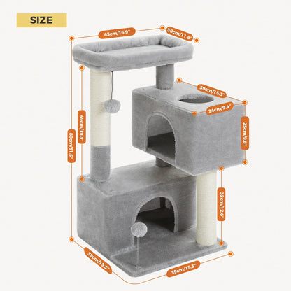 Large Cat Tree with Condos & Scratching Posts